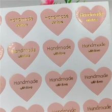 50 шт., золотые наклейки ручной работы с надписью «love», розовые уплотнительные этикетки, свадебные наклейки, упаковочные этикетки для торта/подарков/коробок/ювелирных изделий