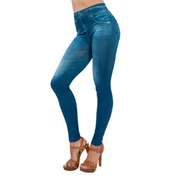 Новые модные леггинсы джинсы джинсовые брюки весна осень Женские Имитация джинсы женские тонкие секционные сексуальные удобные ноги брюки