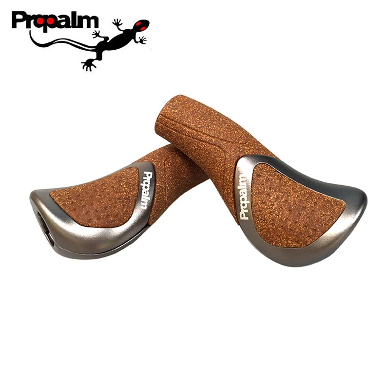 

Propalm 859AP-CK Mountain Bike Handlebar Grips Cork Wood Aluminum Alloy Bicycle Components Bar Ends MTB Handlebars Soft Grips