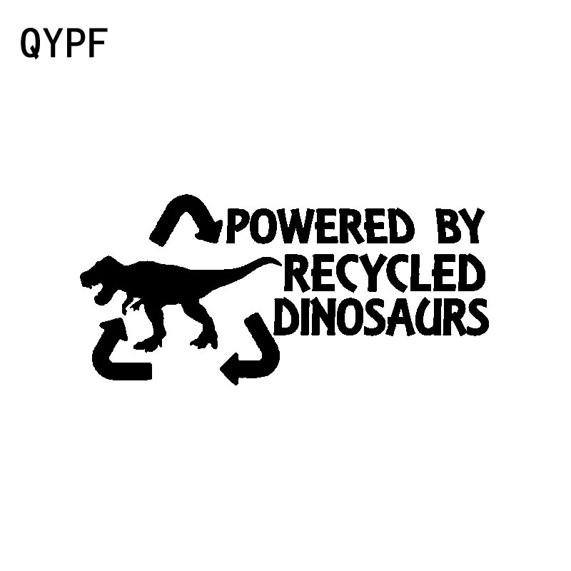 QYPF 18 см * 8 4 Мода питается от переработанных динозавров наклейка Черный