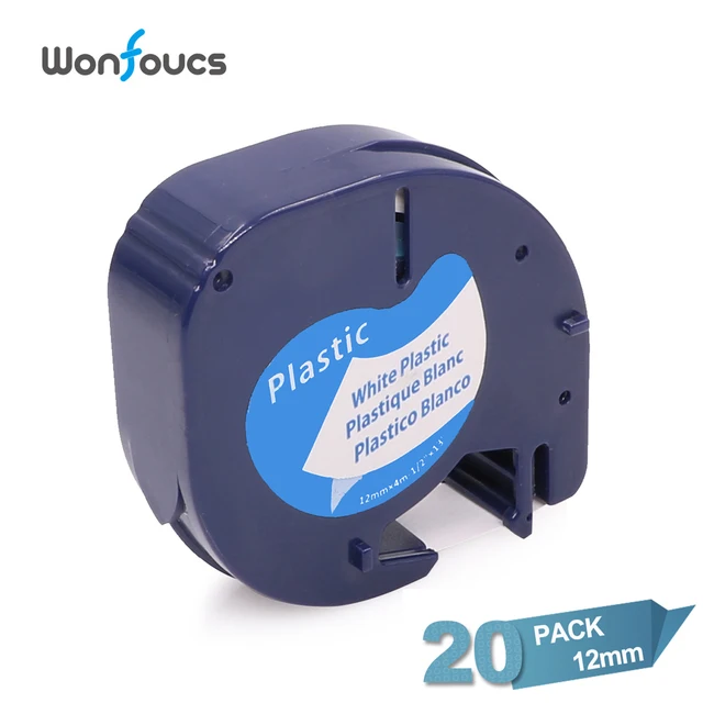 Special Offers Wonfoucs 20pcs Compatible Dymo LetraTag LT 91331 91221 Plastic Tapes 12mm Black on White Printer Ribbons For dymo Labeller Special Offers Wonfoucs 20pcs Compatible Dymo LetraTag LT 91331 91221 Plastic Tapes 12mm Black on White Printer Ribbons For dymo Labeller