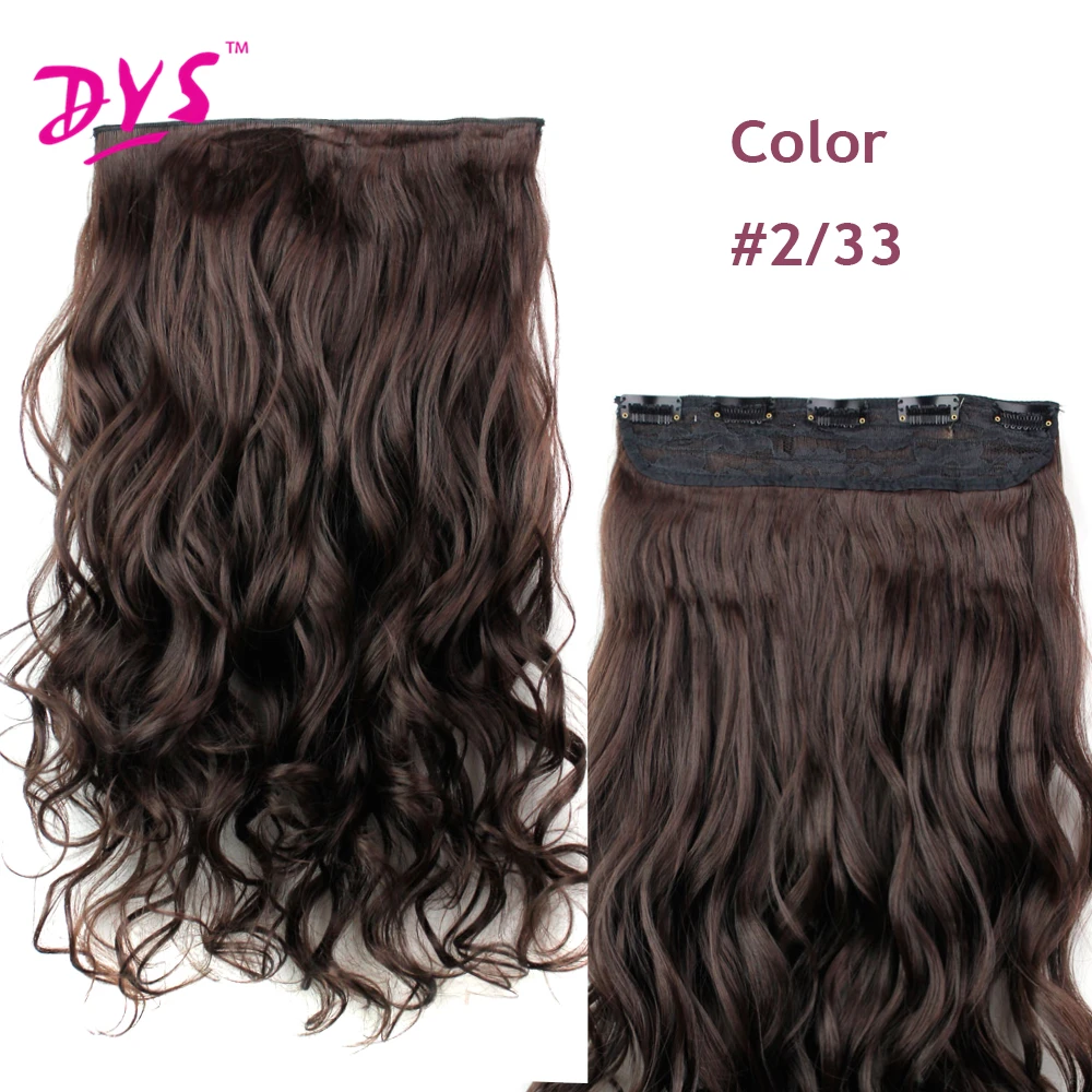 Deyngs 60CM One Piece 5 Clips in Hair Extensions For Women 34 Full Head Long Wavy16 Colors High Temperature Synthetic Fiber  (14)