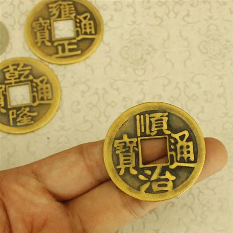 10 шт. китайские фэн шуй I Ching Divination монеты на удачу успех процветание|Безвалютные