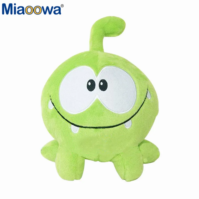 

1pc 20cm Green Frog Kawaii Om Nom frog plush stuffed Cotton Soft Plush Rubber Cut The Rope Figure Toy For Children