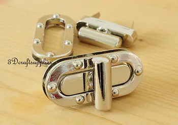 

turn lock wallet purse locks twist-locks Purse Flip Locks nickel 55 mm C38