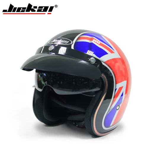 JIEKAI-510 3/4 мотоциклетный шлем в стиле ретро точка Сертифицированный лицом к лицу Авиатор шлем Carco Capacetes мотоцикл - Цвет: 1