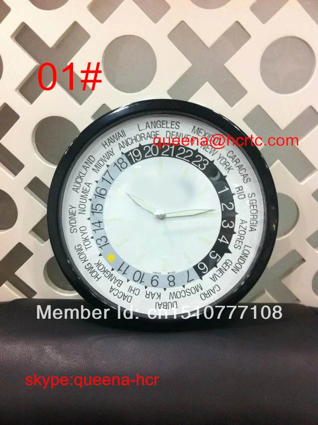 Patek/luxury Brand Wall Clock World Time Model Wall Watch Clocks