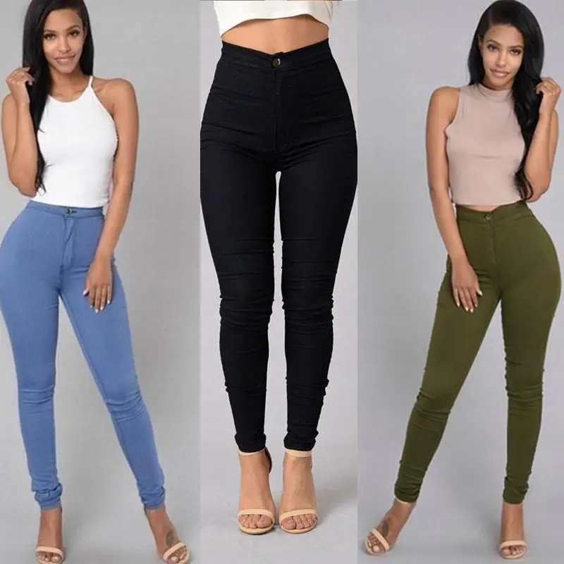 Newly Sexy Women Elastic Denim Jean 