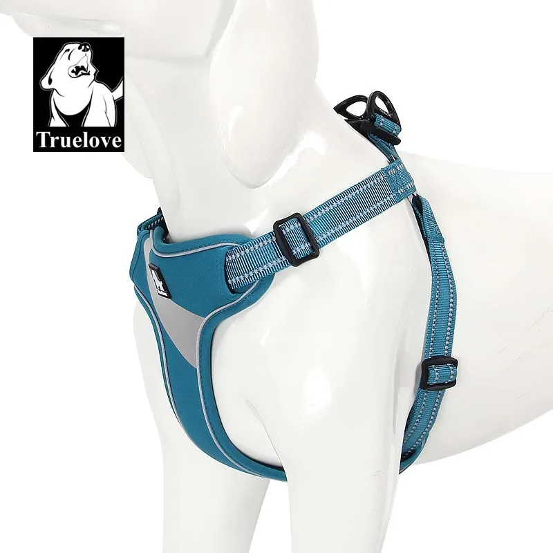 Baratos Truelove ajustable fácil perro arnés del animal doméstico de aventura al aire libre perro Halter de Nylon protector perro chaleco arnés