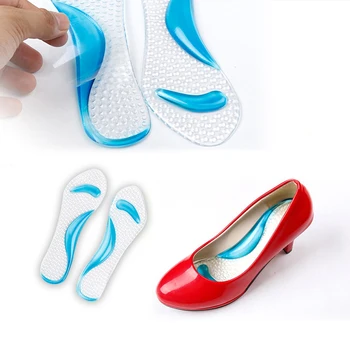 

Random Color 1 Pair Non-Slip 3/4 length Sandals High Heel Arch Cushion Support Anti-slip Silicone Gel Insoles Shoes Inserts