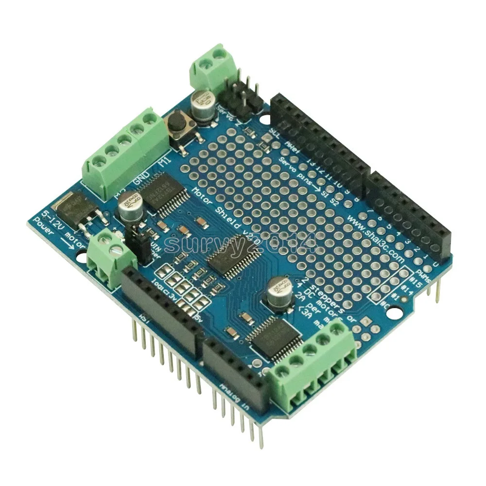 

Standard IIC I2C TB6612 Mosfet Stepper Motor PCA9685 PWM Servo Driver Shield V2 For Arduino Robot PWM Uno Mega R3 Replace L293D