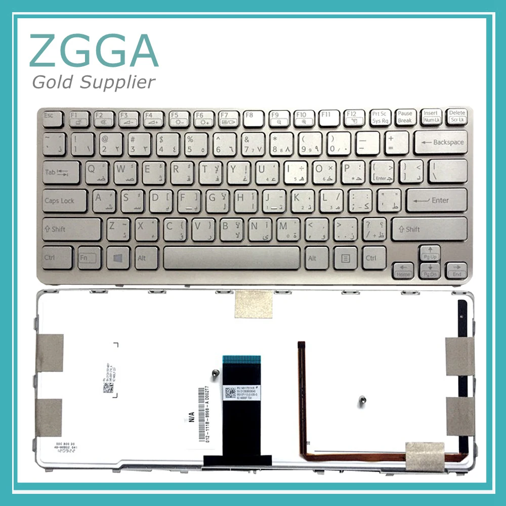 

Laptop UK Keyboards For Sony SVE14A SVE14AA12T SVE14A17ECW SVE14AE13L Arabic Keyboard With Backlit