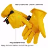KIMYUAN 001 Golden Cowhide Work Gloves For Yard work/Cutting/Construction/Motorcycle,With wrist buckle Free adjustment Men&Women ► Photo 3/6
