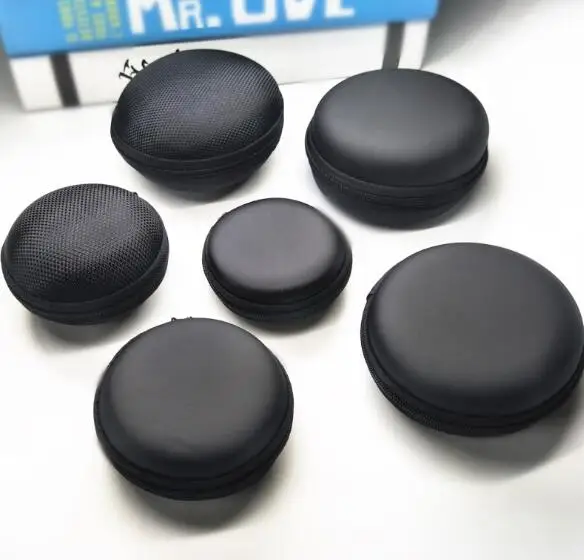 Black Pouch Storage Bag Shell Box Carrying Hard Hold Case For Airpods Earphone Headphone Accessory Earbuds Memory Card USB Cable