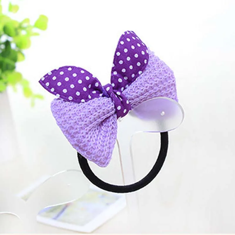 2019 New Women's Pure And Cute Bows Rabbit Ears Hair Rope Women's Stretch Cotton Solid Color Hair Ring Daily Headband Hair Ring 2019 New Women's Pure And Cute Bows Rabbit Ears Hair Rope Women's Stretch Cotton Solid Color Hair Ring Daily Headband Hair Ring
