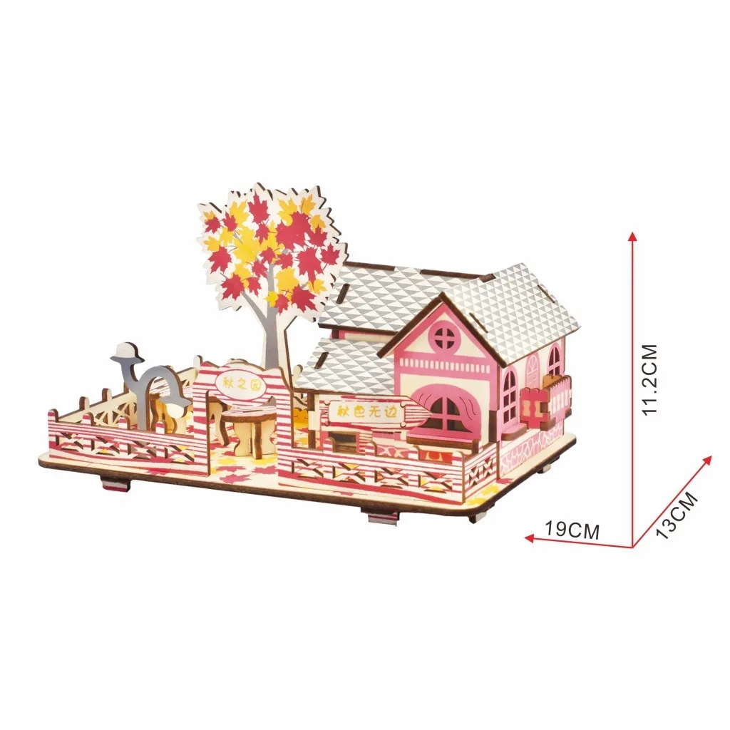 Синь Lian Осенние Пейзажи безграничная деревянная трехмерный зигзаг материал для ручной работы сделай сам наука девушка игрушки
