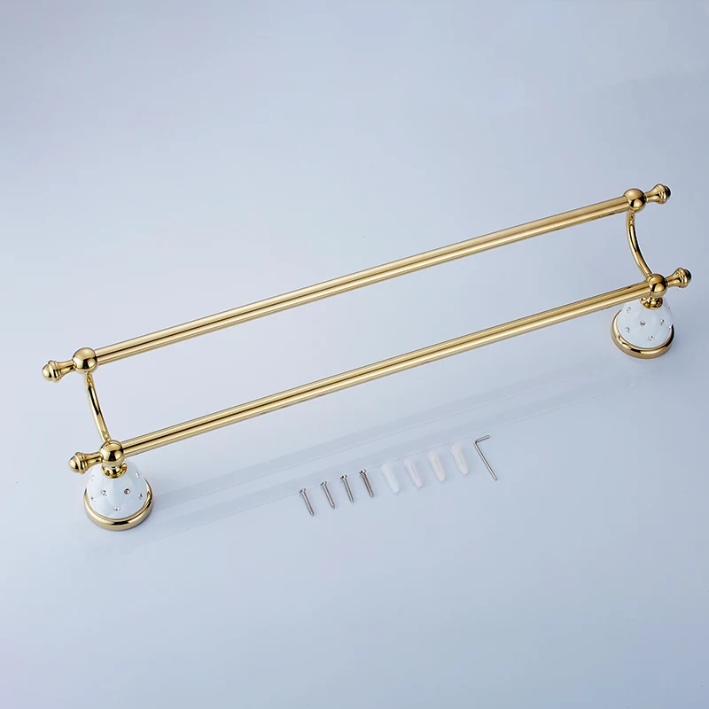Евро стиль полотенце держать Алмаз Золото хромированная стойка для полотенец Настенные полотенца Полка Ванная комната полка аксессуары для ванной комнаты