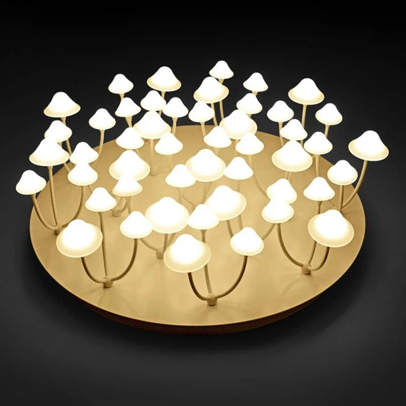 

Creative Modern Chandelier White Mushroom Ceiling Mounted Cute Lighting Fixture For Bedroom Living Room Children's Foyer