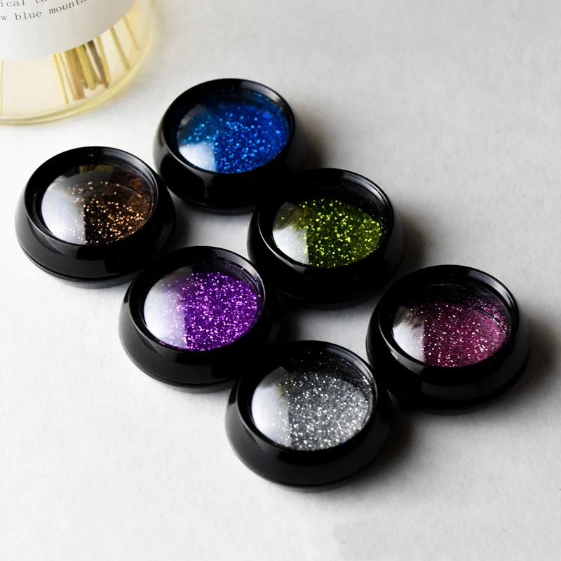 

5pcs/set 3ml/5ml black small round box Eye shadow dispensing box plastic Cream bottle Nail polish box wholesale BQ228