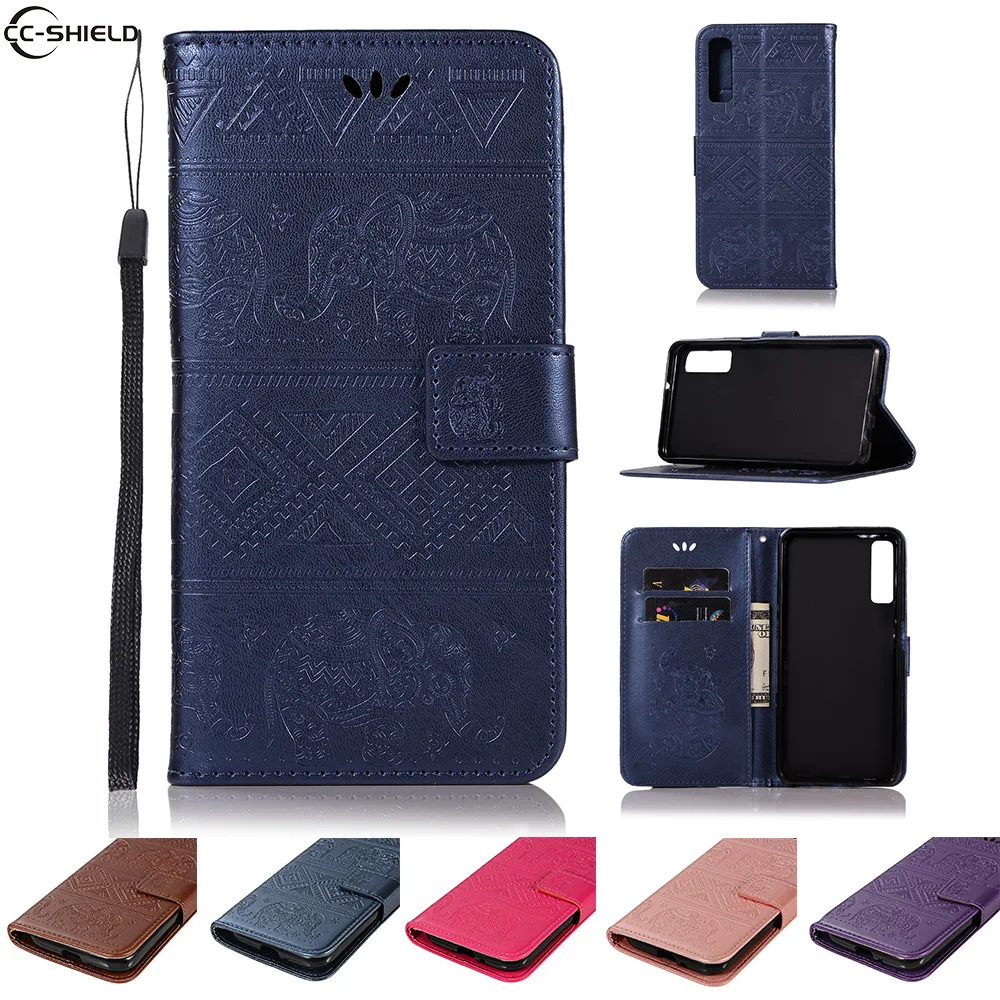 Флип чехол для Samsung Galaxy A7 2018 A750 A750F A750F/DS A750FN слон кожаный SM M A750F|case for samsung galaxy|case