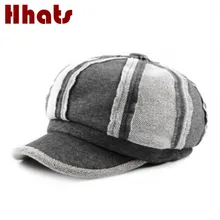 Хлопок Лоскутная газетчик Кепки s для Для женщин Повседневное восьмиугольной Hat Винтаж Женская зимняя обувь береты Для женщин художник шляпу Кепки Gorras