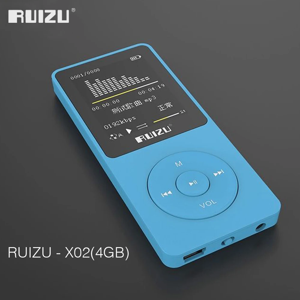 2016 100% original English version Ultrathin MP3 Player with 4GB storage and 1.8 Inch Screen can play 80h, Original RUIZU X02 2016 100% original English version Ultrathin MP3 Player with 4GB storage and 1.8 Inch Screen can play 80h, Original RUIZU X02