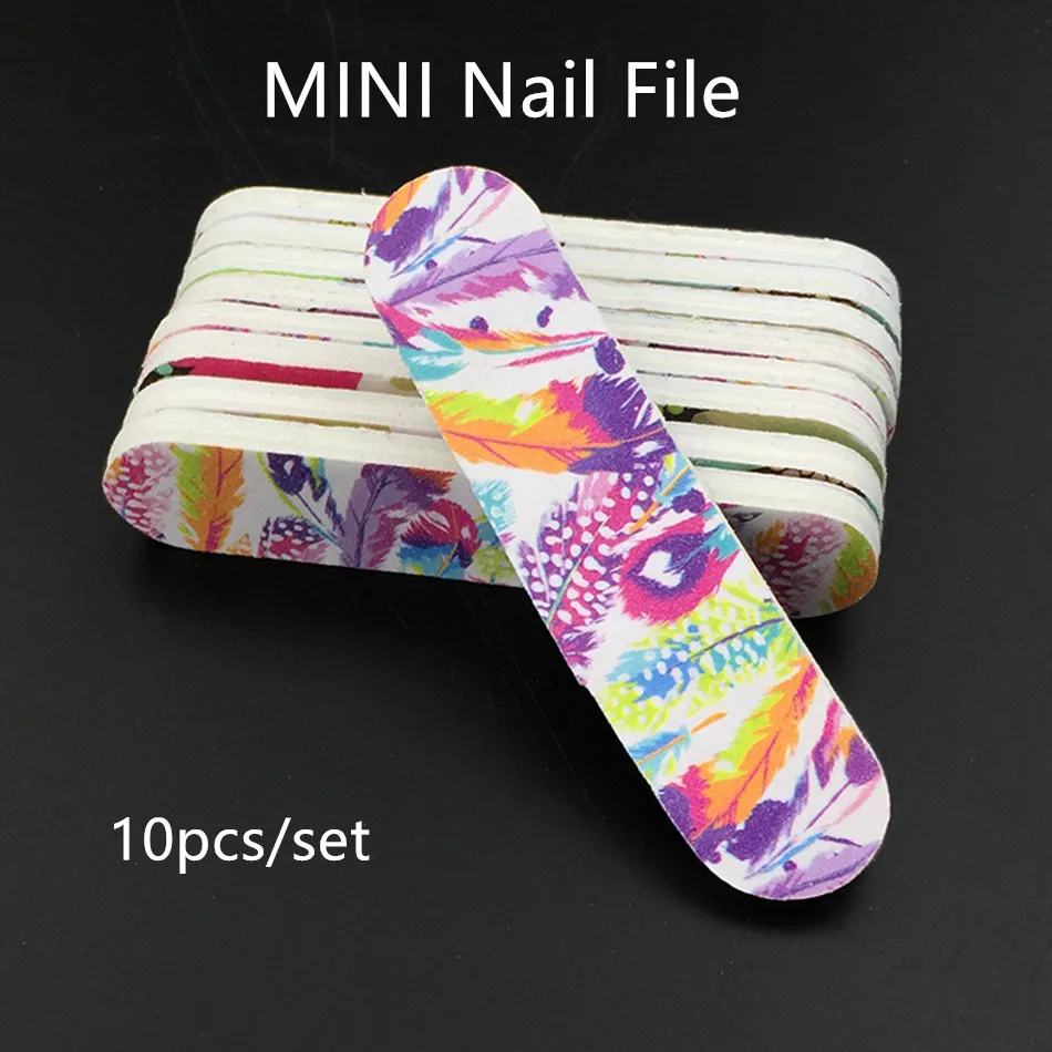 

10pcs/lot Mini Nail Files Double Sided Beauty Care Nail Buffering Files Professional Nail File Manicure Tools