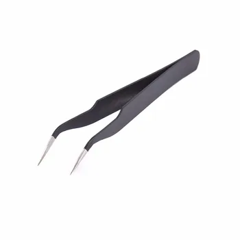 

Nail Tweezers Nail Salon Workers Tweezers Black Rhinestones Paillette Nipper Picking Clip Trimmer Tools