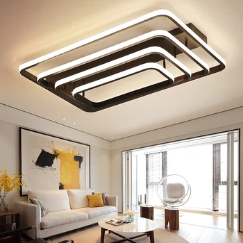 

Rectangle high quality Modern led Ceiling Lights for Living room Villa hotel lobby Ceiling Lamp Home Lighting plafonnier led