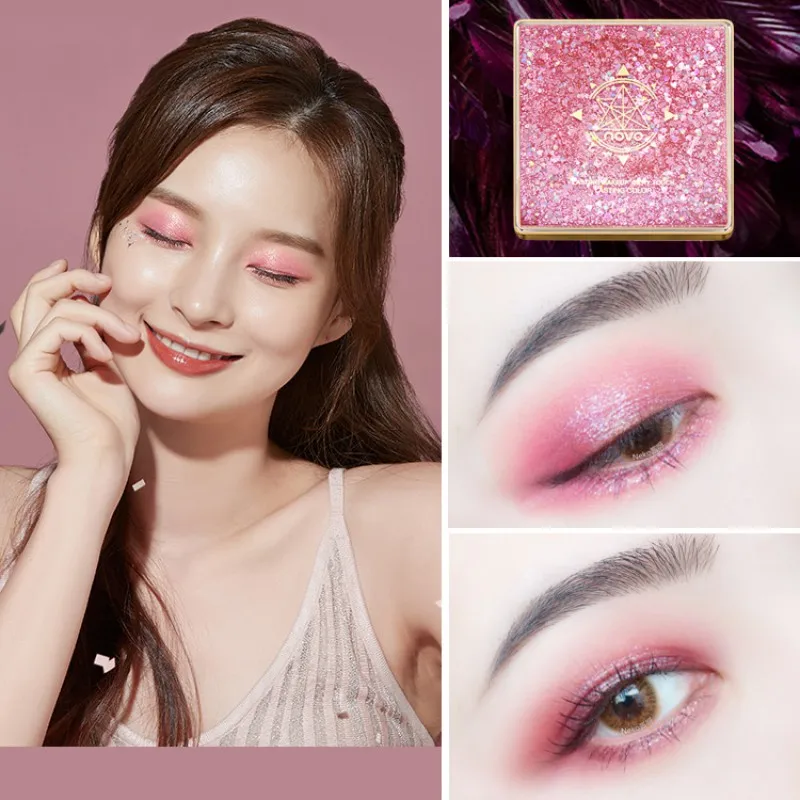 

new 12 Color Shimmer Glitter Matte Eye shadow Pallete Powder Mirrored quicksand Cosmetic Makeup brochas maquillaje profesional