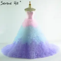 Новые без бретелек пикантные цветные свадебное платье фотографии принцессы кружево до невесты платья Robe De Mariee 2019 Serene Hill