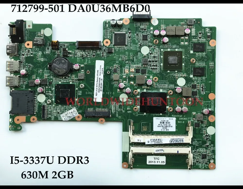 High quality 712799 501 For HP Pavilion 15 B Series Laptop Motherboard