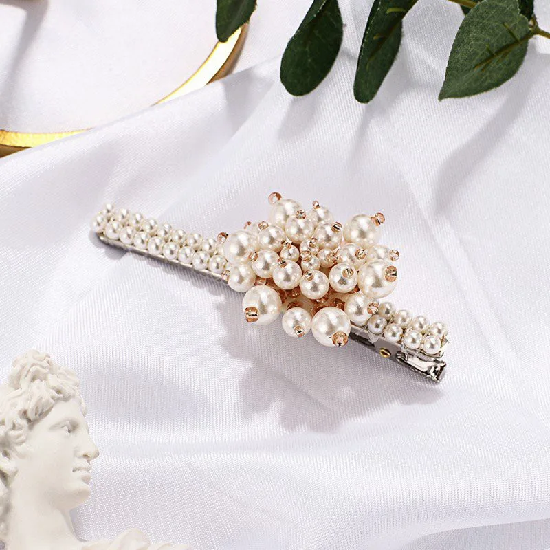 

Korean Version Of The Popular Jewelry Pearl Flower Hairpin Bangs Clip Pearl Hairpin