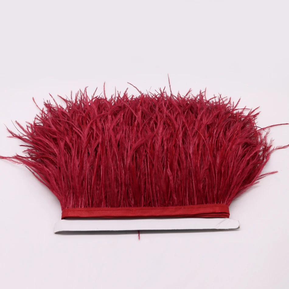 7 burgundy ostrich feather fringe 1