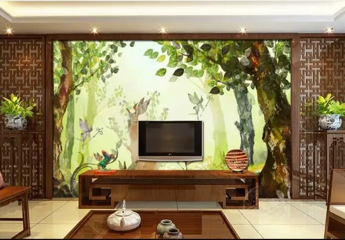 

3d room wallpaper custom mural non-woven picture 3d Dream elf TV setting wall jungle painting photo wallpaper for walls 3d