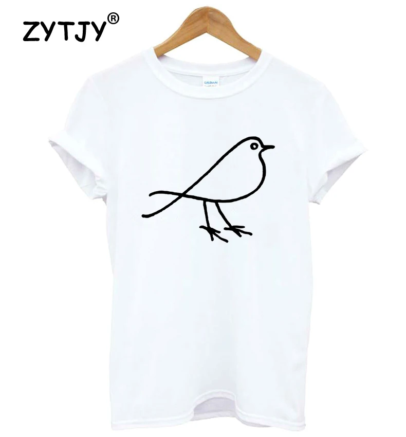 

Cute Hand Draw Bird Print Women Tshirt Cotton Funny t Shirt For Lady Girl Top Tee Hipster Drop Ship HH-495