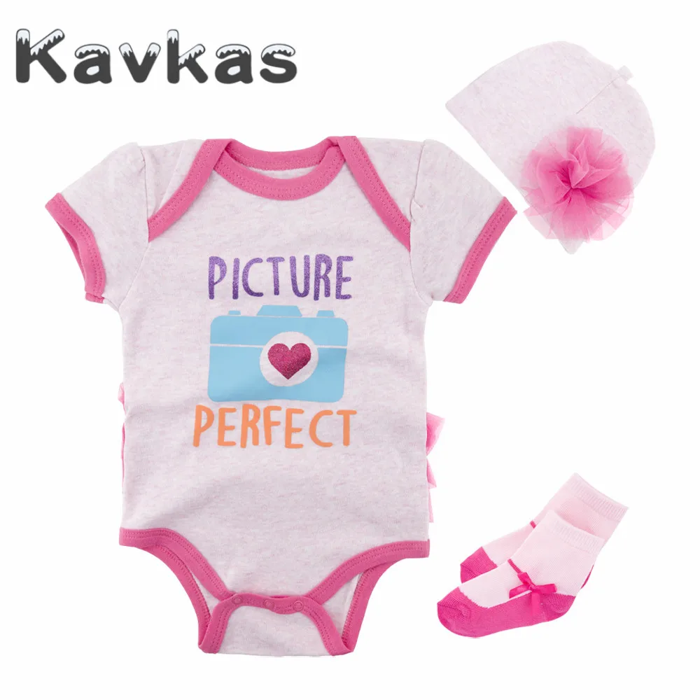 Kavkas/Коллекция года, комплект одежды для маленьких девочек, Летний комбинезон с короткими рукавами с фиолетовой птичкой, боди+ шапочка+ носок+ штаны, Одежда для новорожденных - Цвет: TZ6100