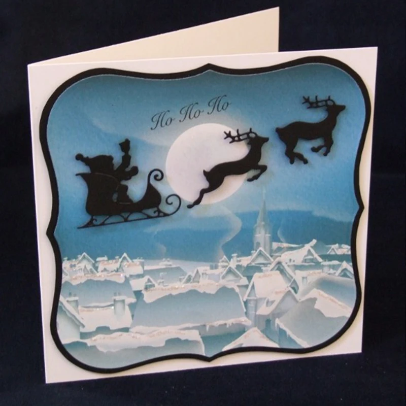 

Santa Claus Travels Metal Cutting Dies New 2019 Stencils for DIY Scrapbooking DIY Paper Cards Craft Making Craft Fun Decoration