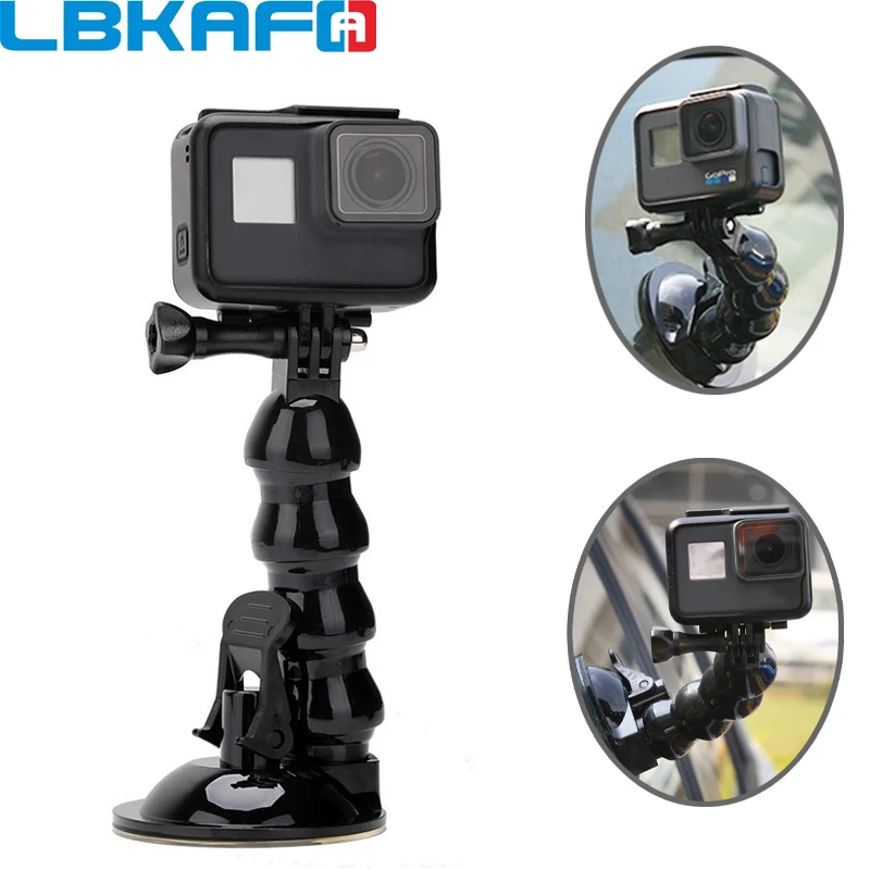 

LBKAFA Jaws Flex Car Suction Cup Flexible Gooseneck Mount Holder for GoPro Hero 6 5 4 3+ SJCAM SJ4000 SJ5000 SJ6 SJ7 SJ8 XIAOYI