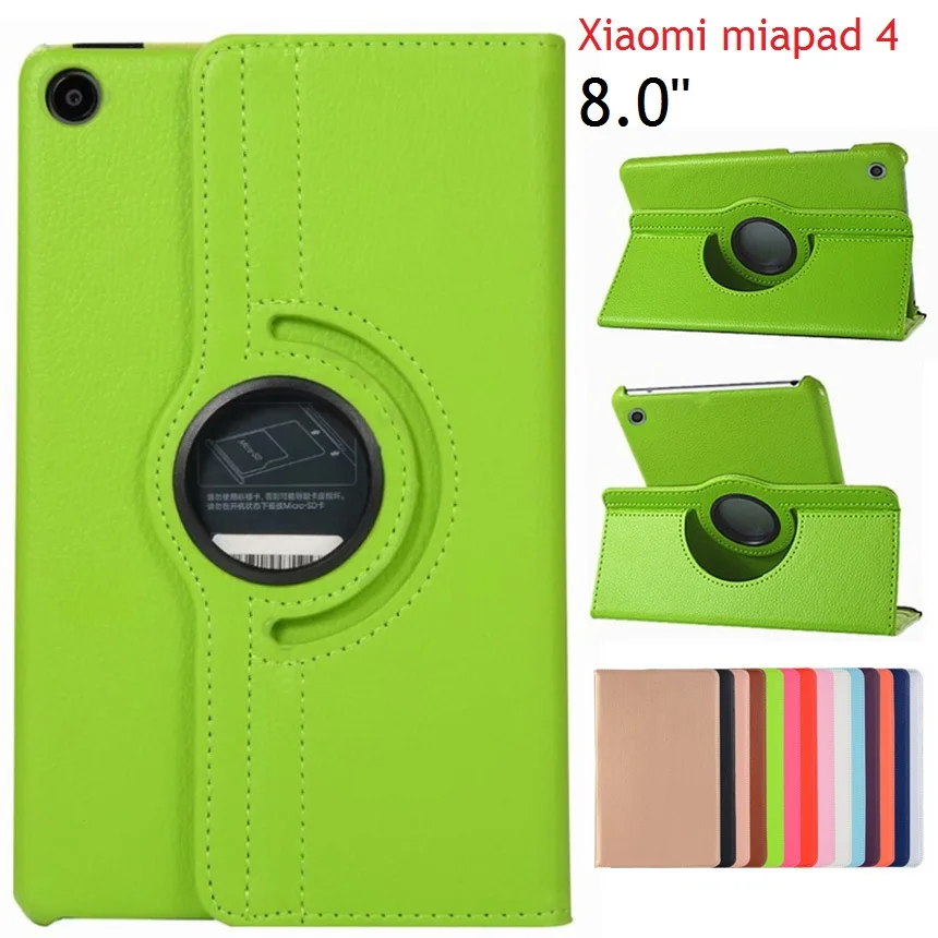 

360 Degree Tablet Cover for Xiaomi MiPad 4 Mi Pad 4 Case Rotation Smart Flip Stand PU Case for Xiaomi MiPad 4 360 Stand Case 8''