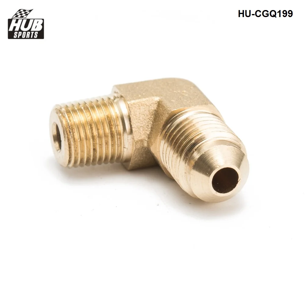 Латунный наконечник наконечника 90 градусов 1/8 &quotNPT * AN4 шланг ID для турбо масла