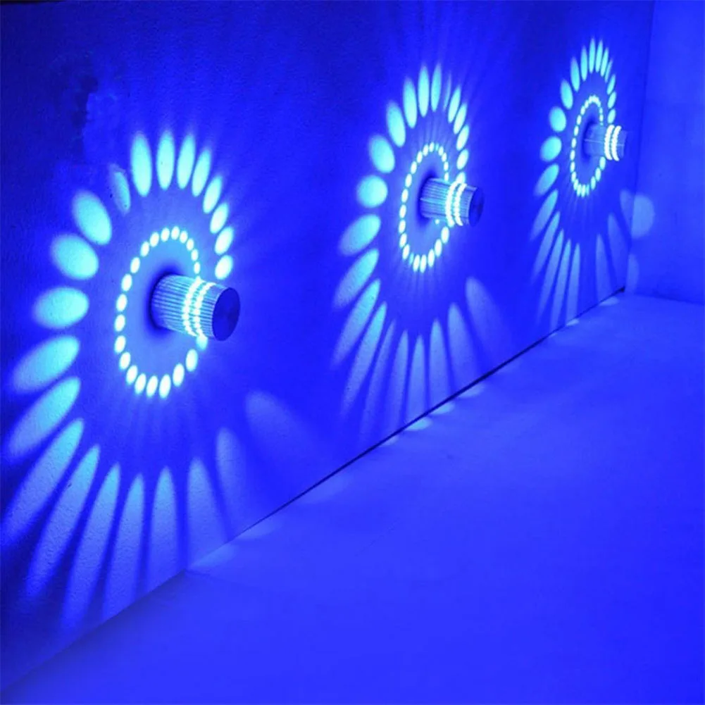 decorative wall lights RGB Spiral Hole LED Wall Light Effect Wall Lamp With Remote Controller Colorful Wandlamp For Party Bar Lobby KTV Home Decoration wall lamps for bedroom