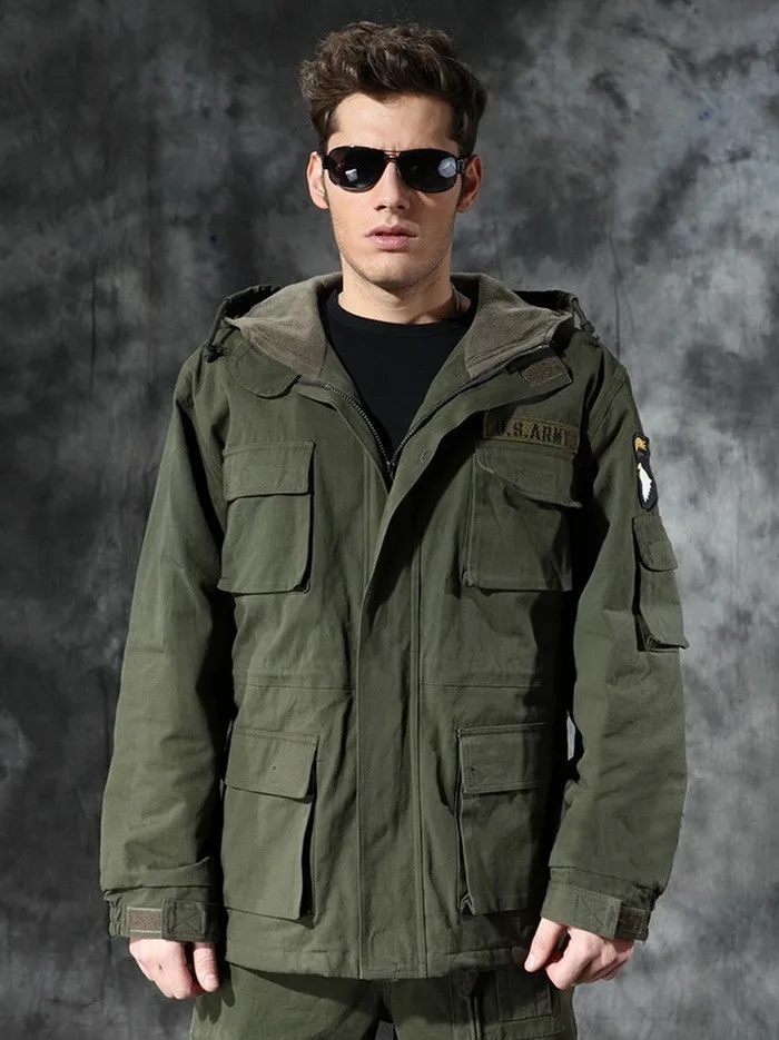 US Army 101 AIR FORCE winter jacket thermal trench with