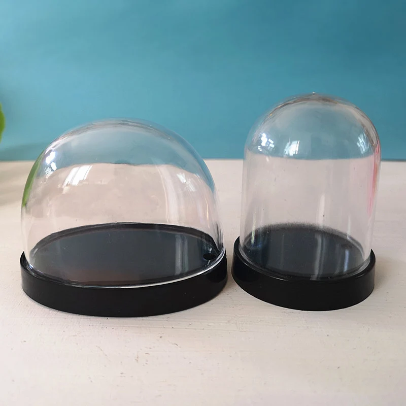 

Round Ellipse Dust Bell Cover Plastic Display Box Figurine Decor Miniature Craft Ornament Mini Garden Fairy Wedding Decoration