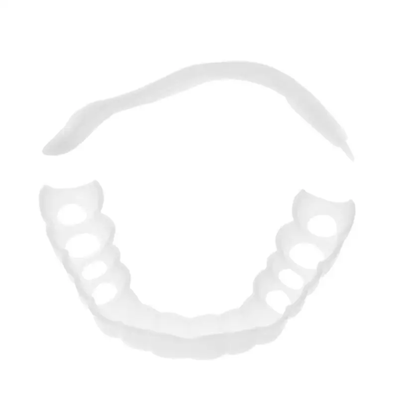 Reusable Teeth Cover Adjustable Flex Whitening False Teeth Fits Dental Care - Окраска металла: A