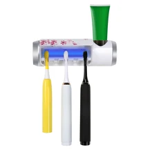 УФ антибактериальные Зубная щётка стерилизатор держатель зубной пасты клейкой пленкой длиной 3 м или винтовая фиксация дезинфицирующее средство для рук, Семья-дружелюбный дизайн