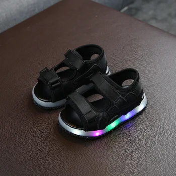 

New LED Lighted sandals kid summer fashion lights change luminous sandals children outdoor soft glowing toddler infant shoes