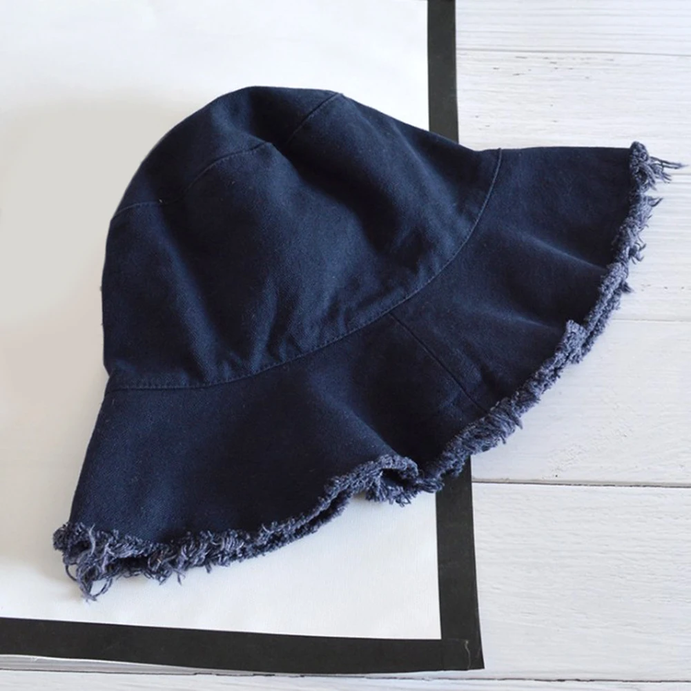 navy blue Новые унисекс складные шляпы-ведерки винтажная хлопковая шляпа рыбака Солнцезащитная затенение Летняя Пляжная женская шляпа Harajuku универсальная шапочка для отдыха - Цвет: navy blue
