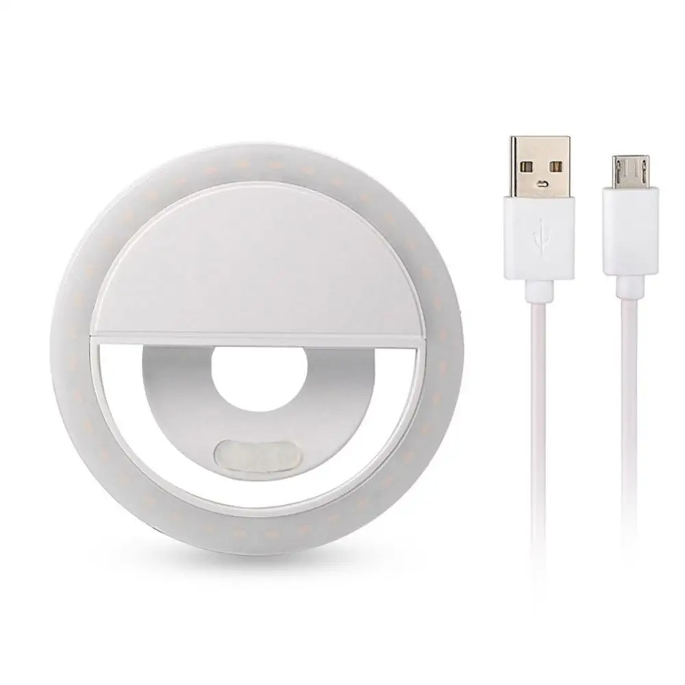

USB charge LED Selfie Ring Light for iPhone Supplementary Lighting Night Darkness Selfie Enhancing for phone Fill Light