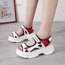 2019 summer new wild muffin platform beach shoes Roman sandals women